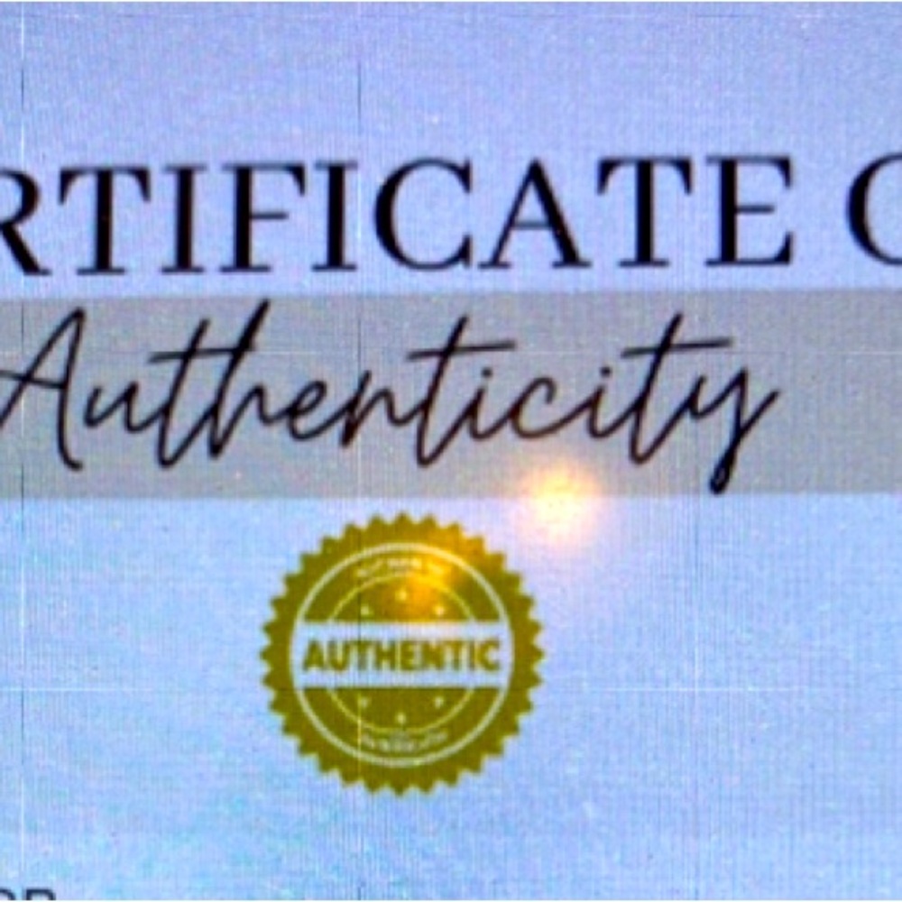Third party Certificate of Authenticity
